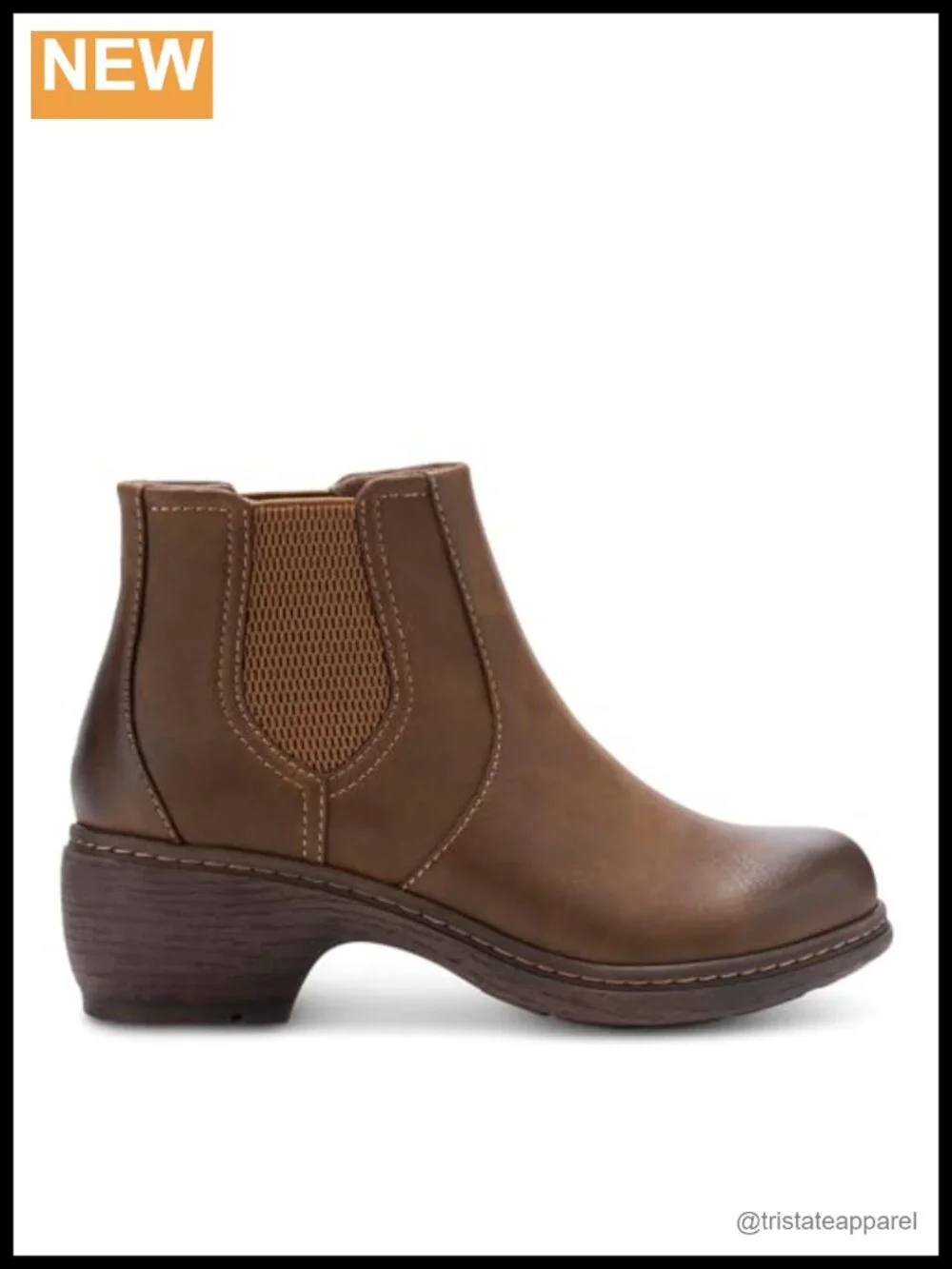 Eastland Women's Heidi Ankle Boots Chelsea Pull-On Block Heel